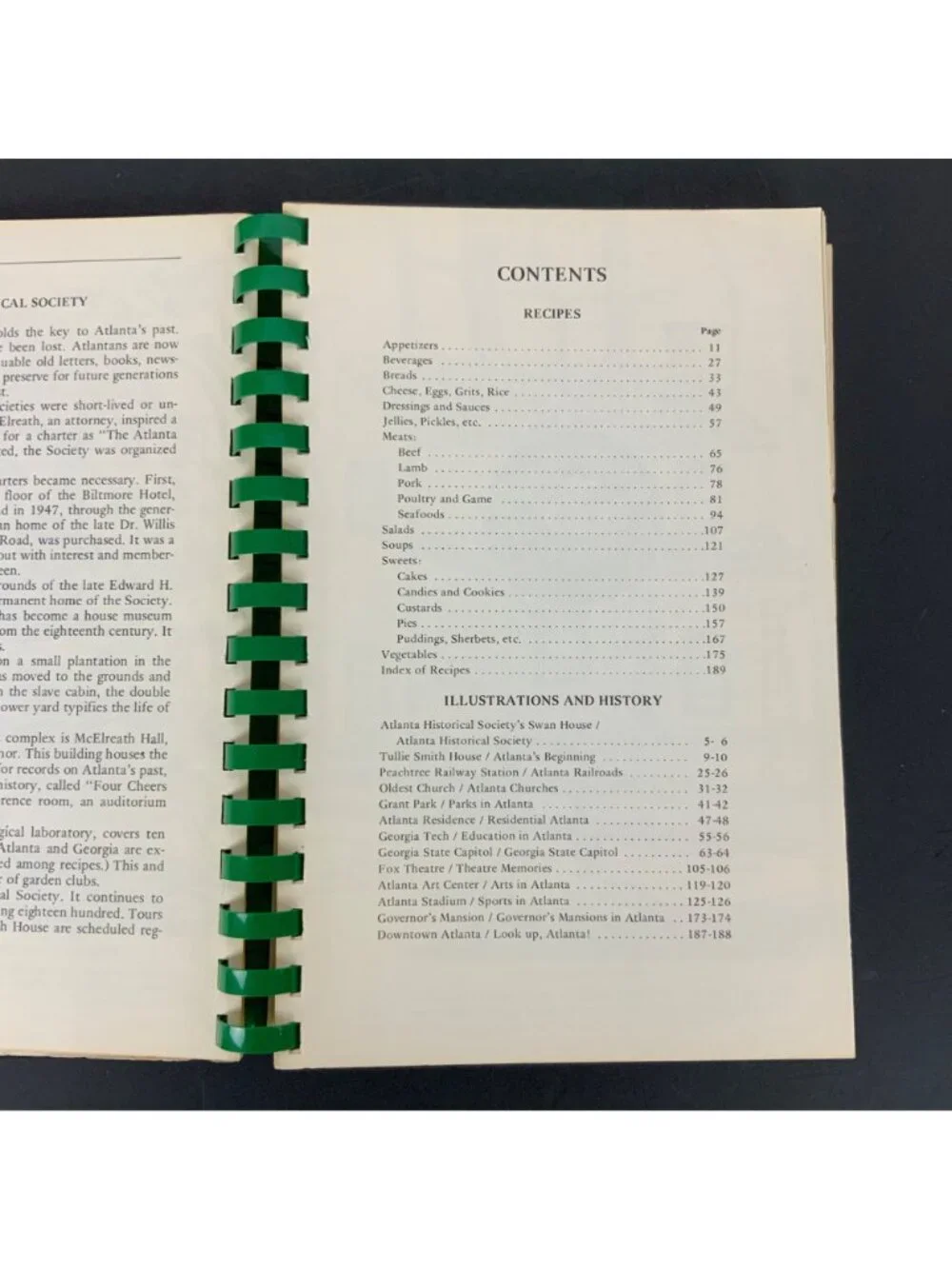 Atlanta Natives Favorite Recipes Spiral-Bound Cookbook 1980 Georgia USA Vintage